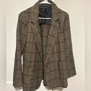 Women’s Plaid Knit Blazer